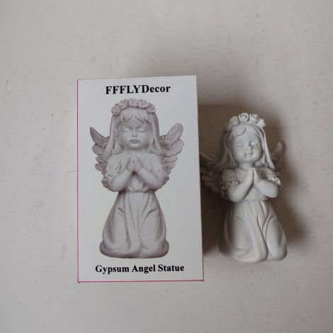 FFFLYDecor Angel Statues of Plaster Statues Of Plaster Angel Statue Praying Cherub Angel Decoration For Christmas, Communion And Nativity