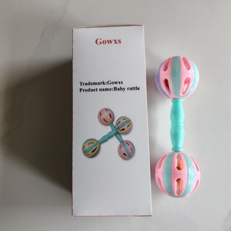 Gowxs Baby Rattles Infant Toys Rattle Bell Cartoon Bear Ringing Bell for Infants Bed Stroller Car Seat Bar for Babies Boys and Girls