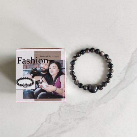 SGESYE Bead Bracelet Set - Adjustable Elastic Rope Natural Stone Bead - Gift