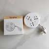 NgVgFog Power Strips, 3 Outlet Flat Plug Strip Retractable Extension Cord, Portable & Neat for Travel, Home, Office, White