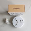 NgVgFog Power Strips, 3 Outlet Flat Plug Strip Retractable Extension Cord, Portable & Neat for Travel, Home, Office, White