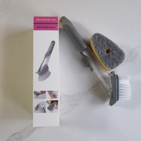 HLGOLDLUO Soap Dispensing Brushes Dish Scrub Brush, Cleaning Brush