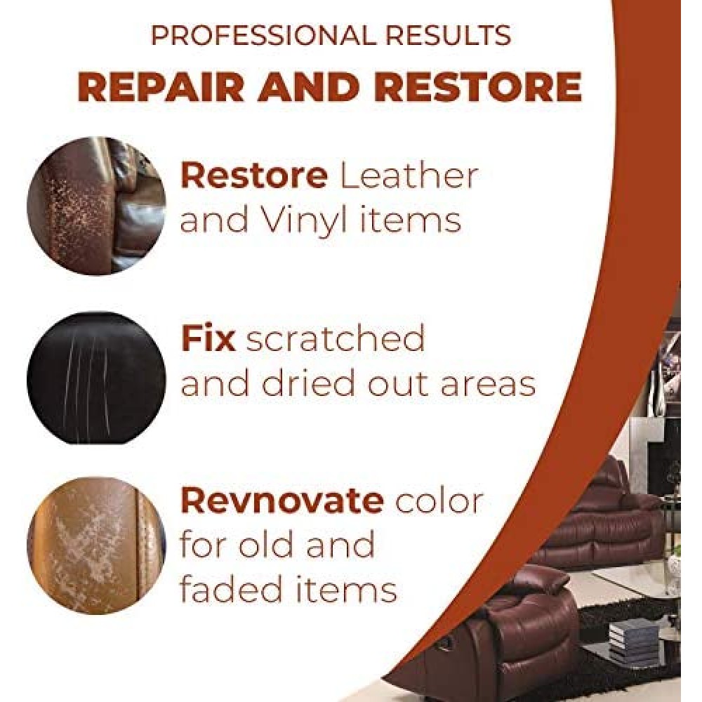 Dark Brown Leather Recoloring Balm Leather Repair Kits for Couches
